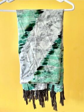 ZARA Tie Dye Fringe Scarf Sarong Wrap
